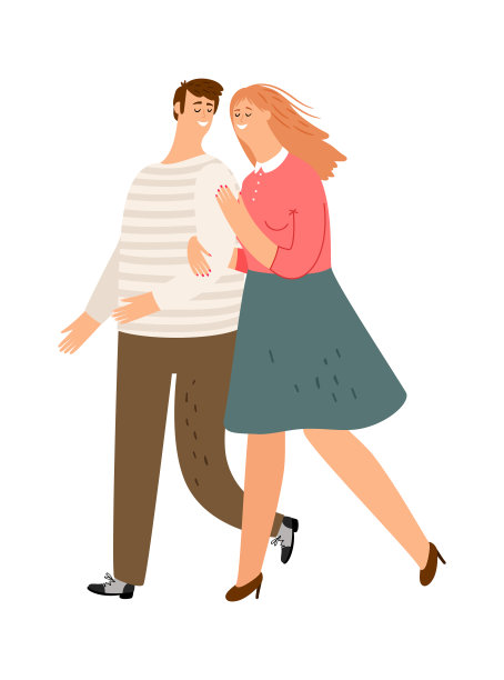 幸福的夫妇散步图片下载