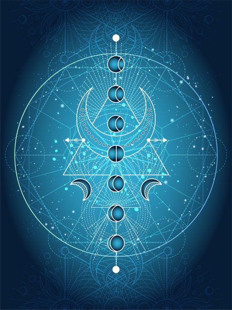 矢量插图的神圣的几何符号在抽象的背景。图片下载