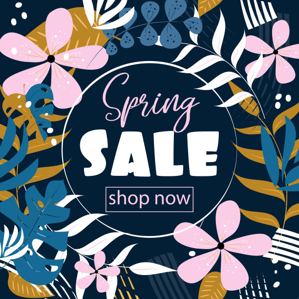 春装店现特价-异域花艺网横幅，广告，传单，折扣促销。图片下载