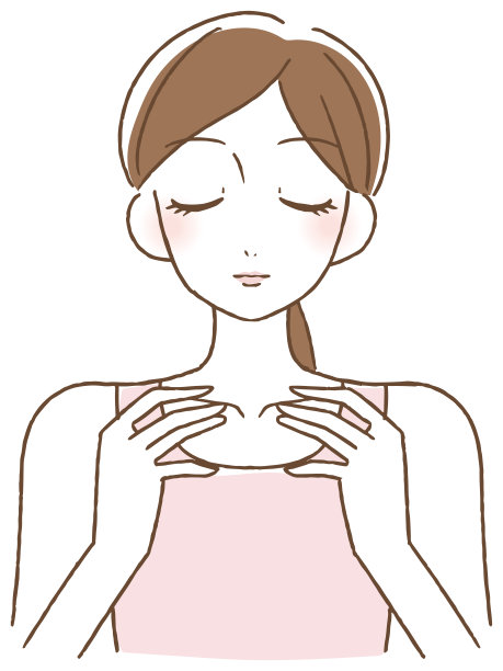 女人做脸部按摩的插图图片下载