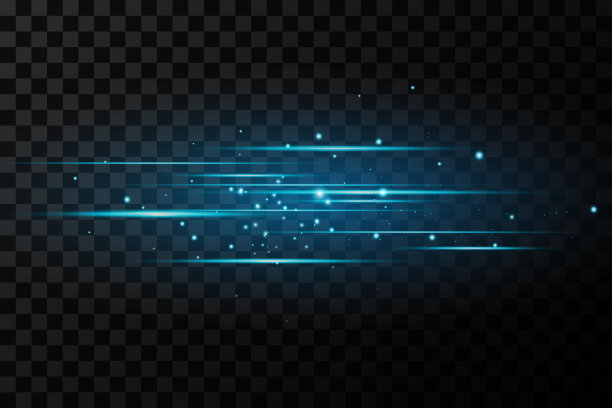蓝色的光效果。摘要激光光束。灯光效果在美丽的横幅。矢量插图。图片下载
