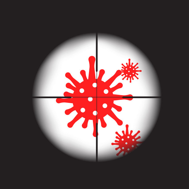 目标病毒狙击步枪瞄准镜十字线矢量图图片下载