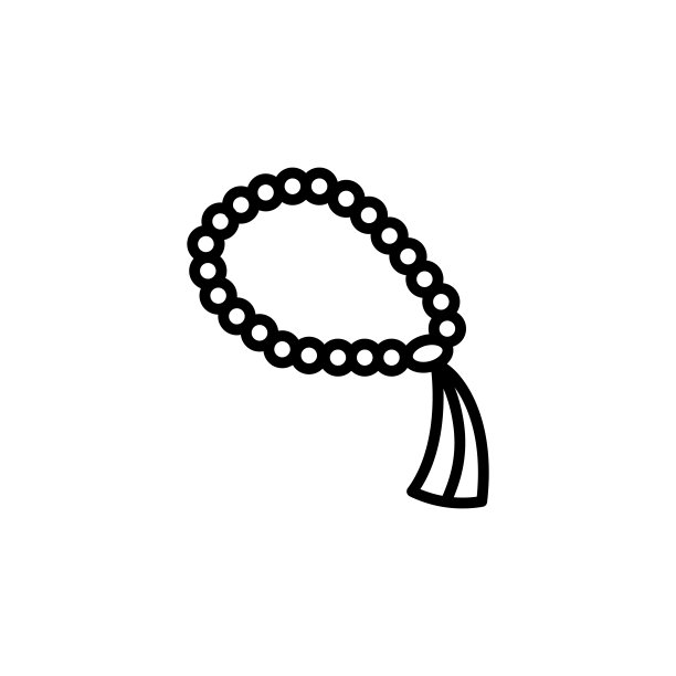 珠子细线图标孤立在白色背景上图片下载