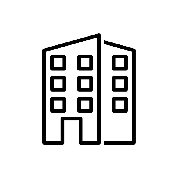 时尚办公室建筑图标图片下载