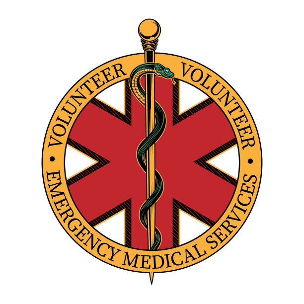 志愿者紧急医疗服务标志。图片下载