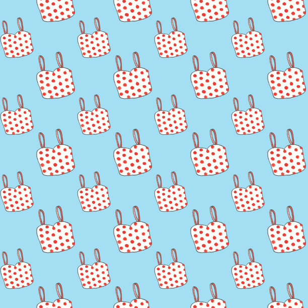 ,衬衫。夏装和配饰。卡通涂鸦水彩素描插图在蓝色的背景图片下载