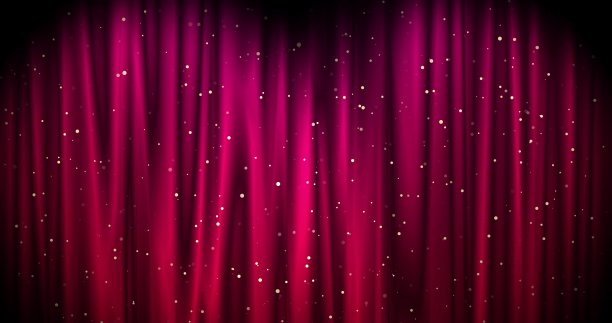 红色的圣诞背景和金色的星星。Walpaper情人节。三维渲染图片下载