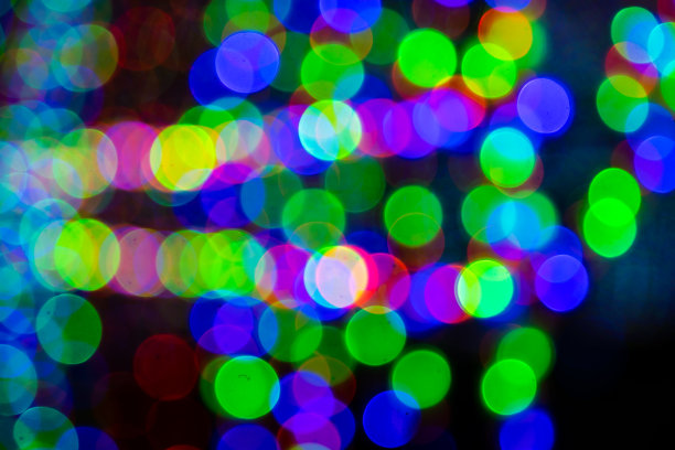 抽象模糊照明交通散景纹理背景。图片下载