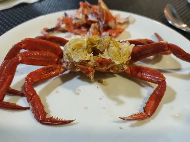 盘子里的蟹鱼图片下载