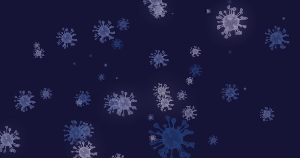 冠状病毒细胞COVID-19传染病。疾病的快速传播。高浓度的冠状病毒。3D渲染3D插图图片下载