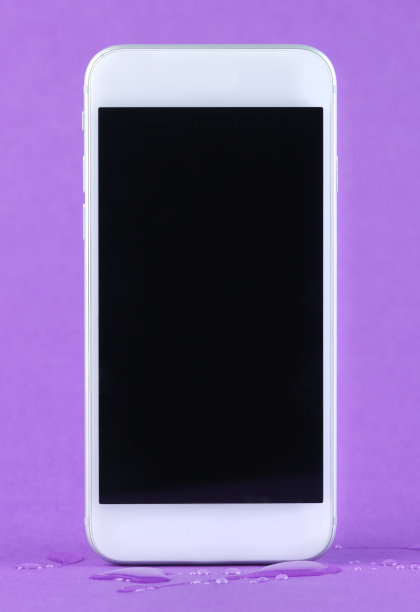 紫色上有水滴的iPhone图片下载
