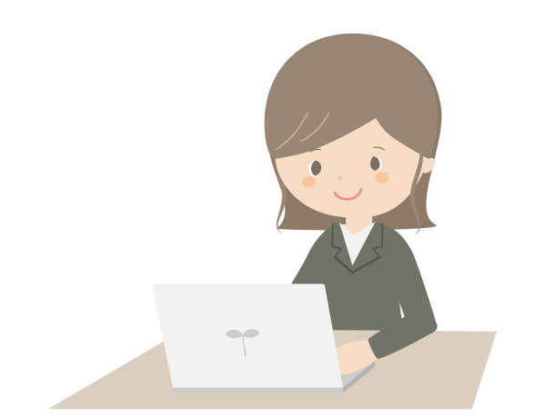 使用笔记本电脑的商务女人图片下载