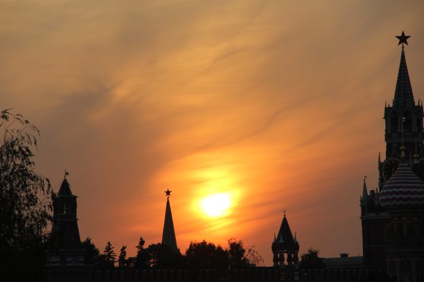 克里姆林宫的日落图片下载