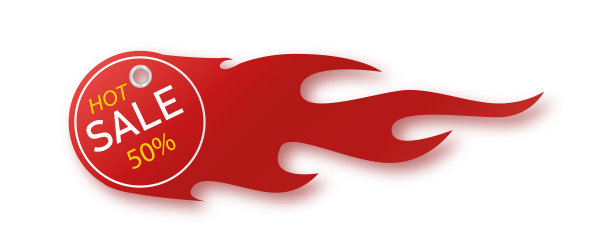 直线推广防火横幅，价格标签，热门销售，报价，价格。矢量图图片下载