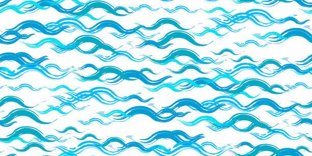 手绘波浪无缝图案图片下载