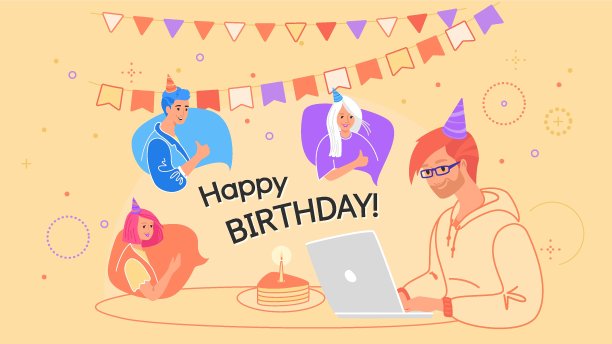 通过视频在线庆祝生日快乐图片下载