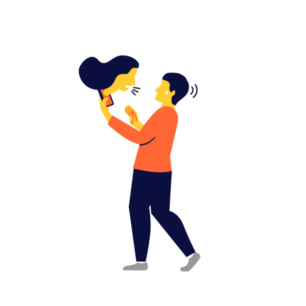 愤怒的女人在电话里对男人大喊大叫。图片下载