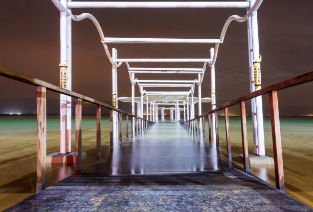 夜晚的死海创意图片图片下载