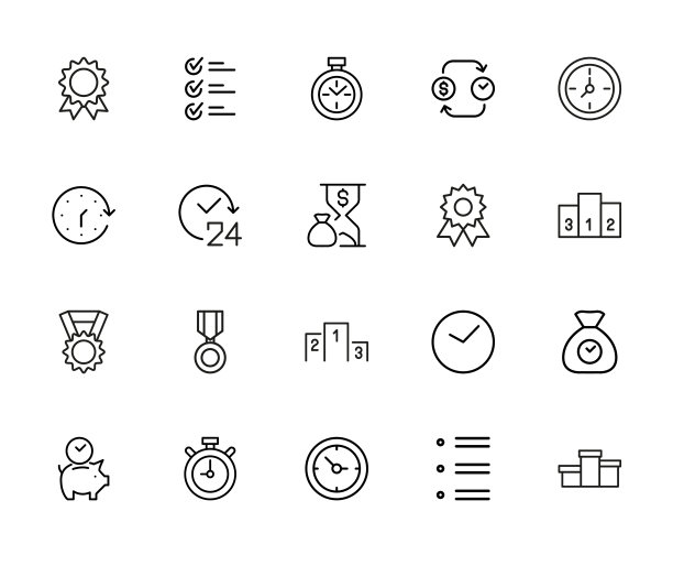 图标集的生产力。图片下载