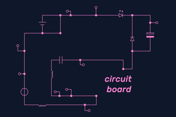 电子电路方案。技术的概念。向量。图片下载