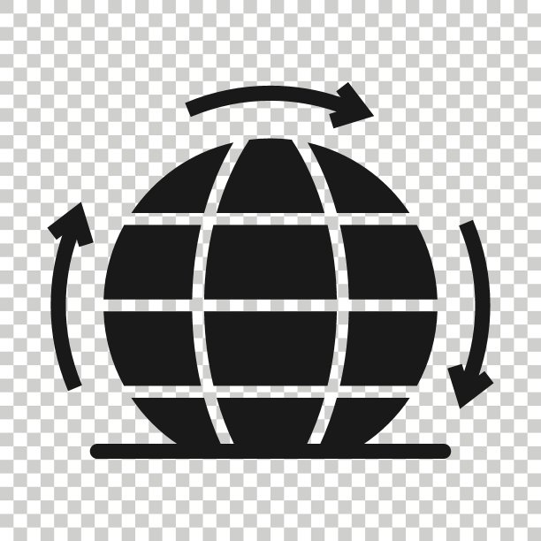 地球行星图标在平面风格。地球地理矢量图上的白色孤立背景。全球通信业务理念。图片下载