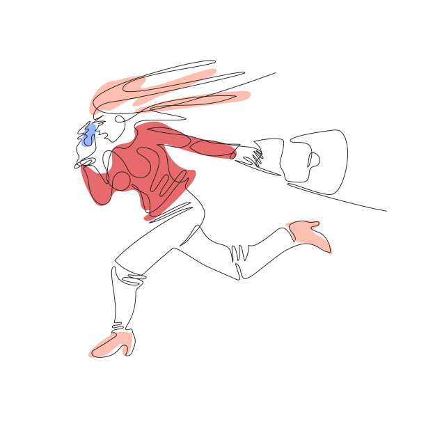 一个拎着包的女人跑过去讲电话。快点,恐慌,害怕。图片下载