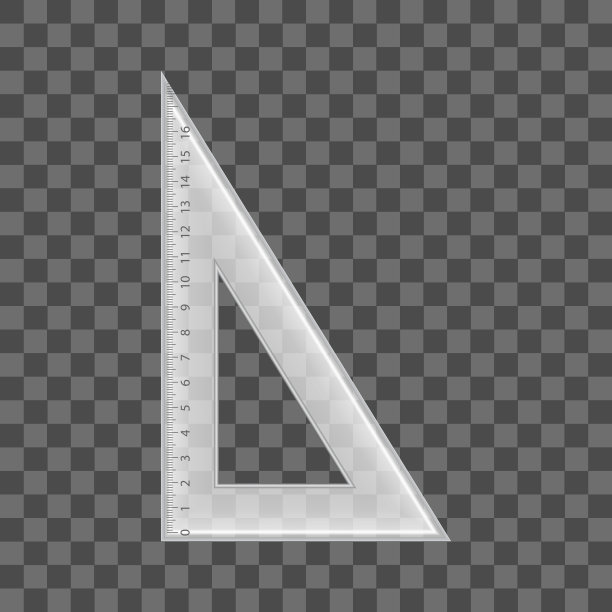 逼真详细的3d塑料尺仪器。向量图片下载