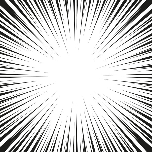 图形爆炸与速度线。漫画书设计元素。矢量图图片下载