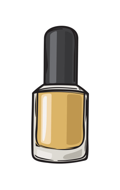 时尚的金色指甲油孤立插图图片下载