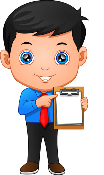 商人和纸剪贴板图片下载