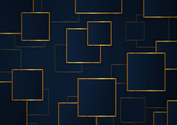 豪华抽象背景几何方形重叠设计图片下载
