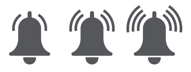 接收留言的铃。向量。通知。闹钟图片下载