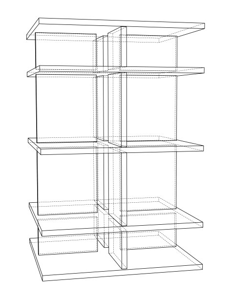 空展示轮廓。三维矢量渲染图片下载