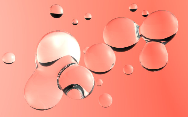 水滴三维插画图片下载