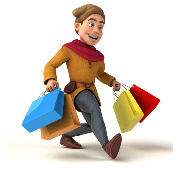 中世纪历史人物的3D插图图片下载