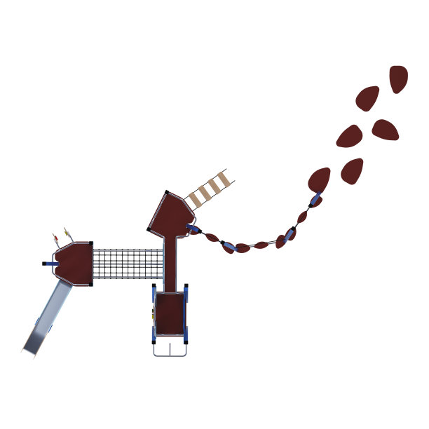 现代儿童游戏复杂的白色背景。从以上观点。特写镜头。包括剪切路径。3 d渲染。图片下载