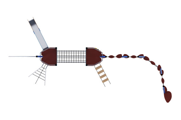 现代儿童游戏复杂的白色背景。从以上观点。特写镜头。包括剪切路径。3 d渲染。图片下载