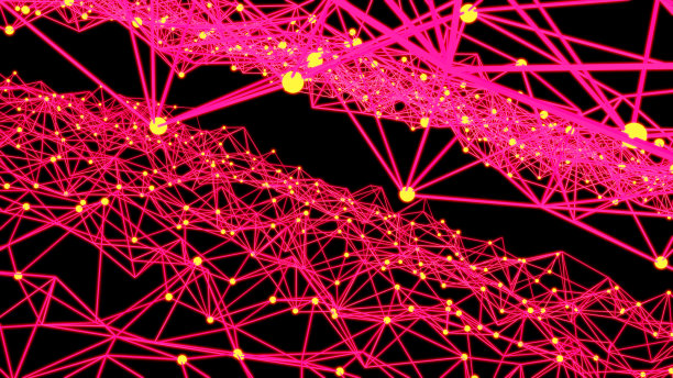 抽象彩色光波形状三维渲染和三维插图纹理背景。图片下载