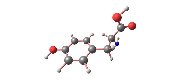 酪氨酸分子结构孤立在白色上图片下载