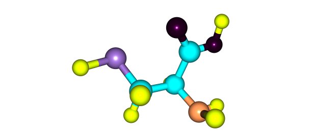 半胱氨酸分子结构孤立于白色图片下载