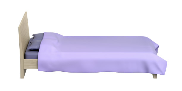 白色背景的舒适床图片下载