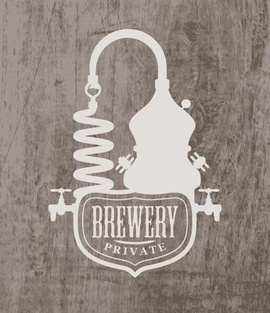 带有私人啤酒厂标识的矢量横幅图片下载