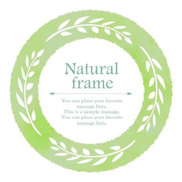 水彩框架，油漆色差，圆形标题设计图片下载