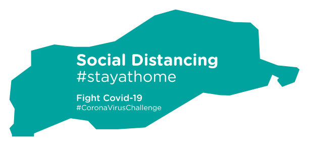 东南安纳托利亚地图上有社交距离宅在家里的标签图片下载