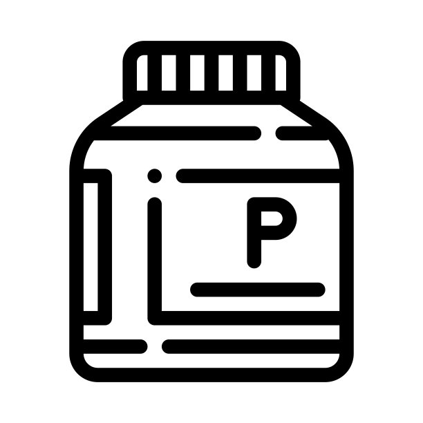 蛋白质罐图标矢量轮廓插图图片下载