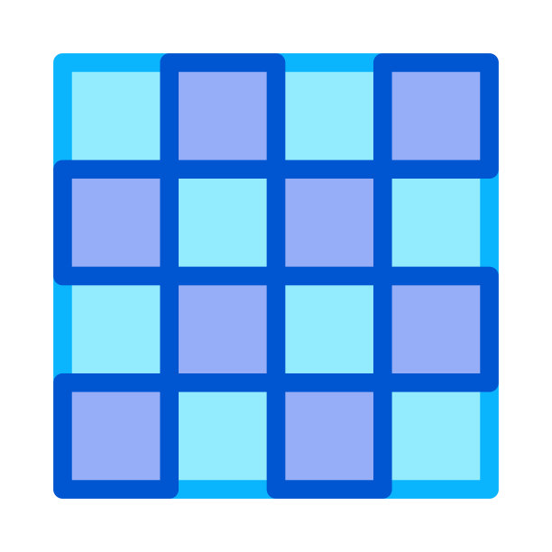 对称的瓷砖表面图标矢量轮廓插图图片下载