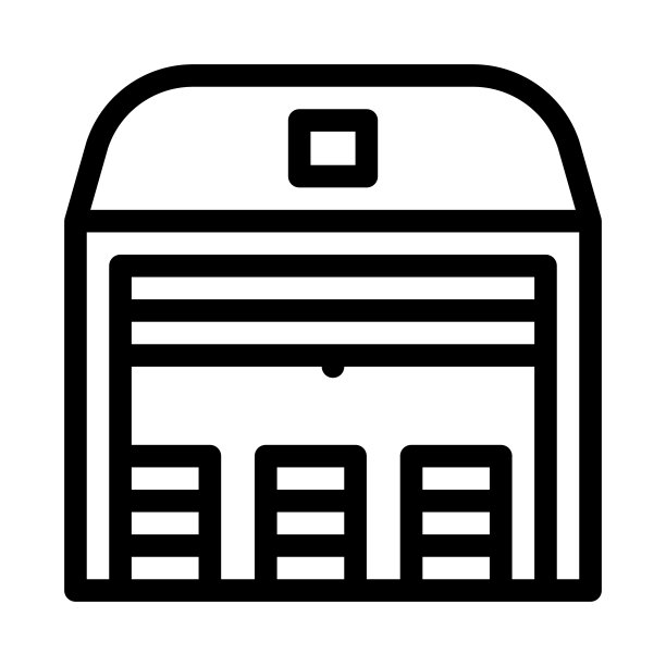 存储车库图标矢量轮廓插图图片下载