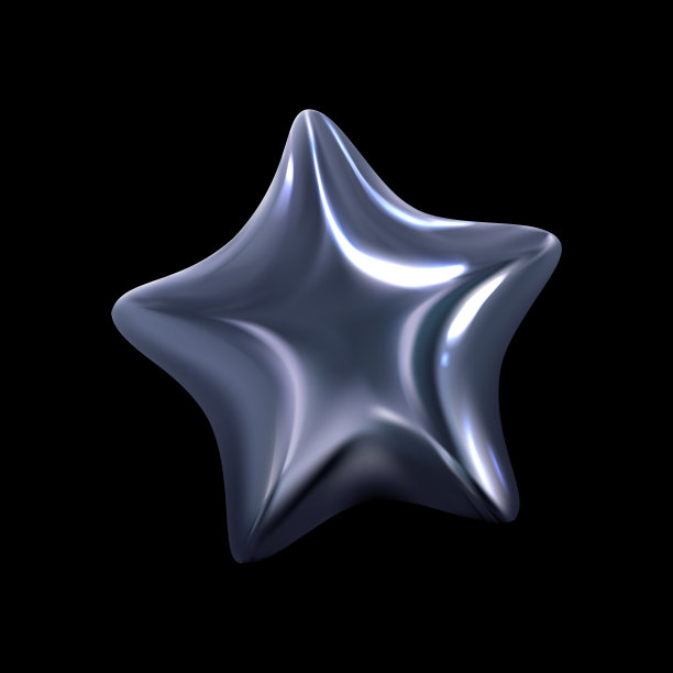 矢量插图的3d闪亮水晶银星与闪烁在黑暗透明的背景图片下载