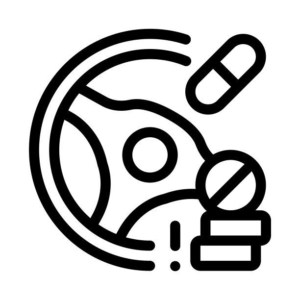 Dope驾驶图标矢量轮廓插图图片下载