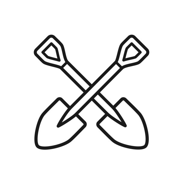 铲图标矢量标志模板图片下载